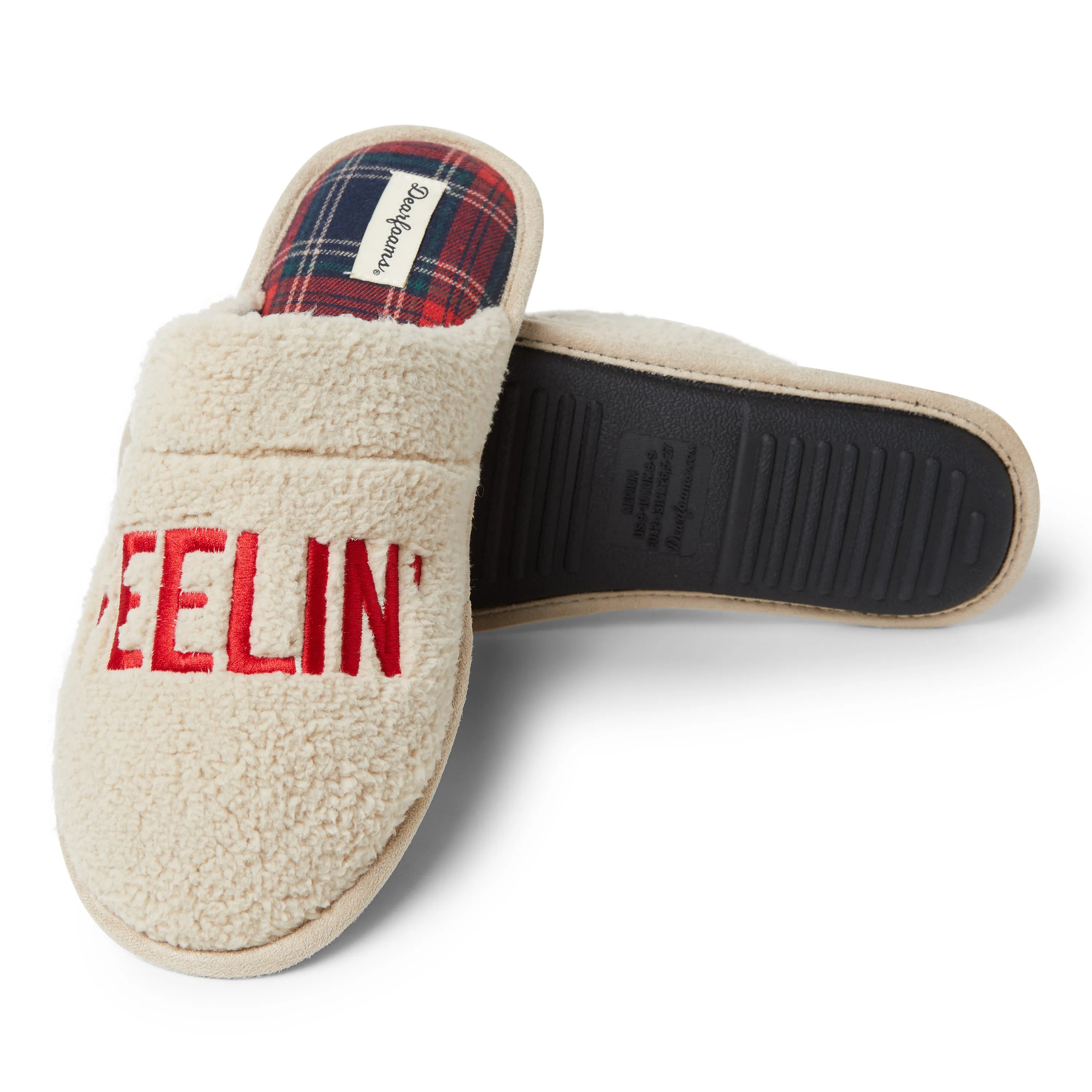 Dearfoams Mens Tyler Holiday Scuff