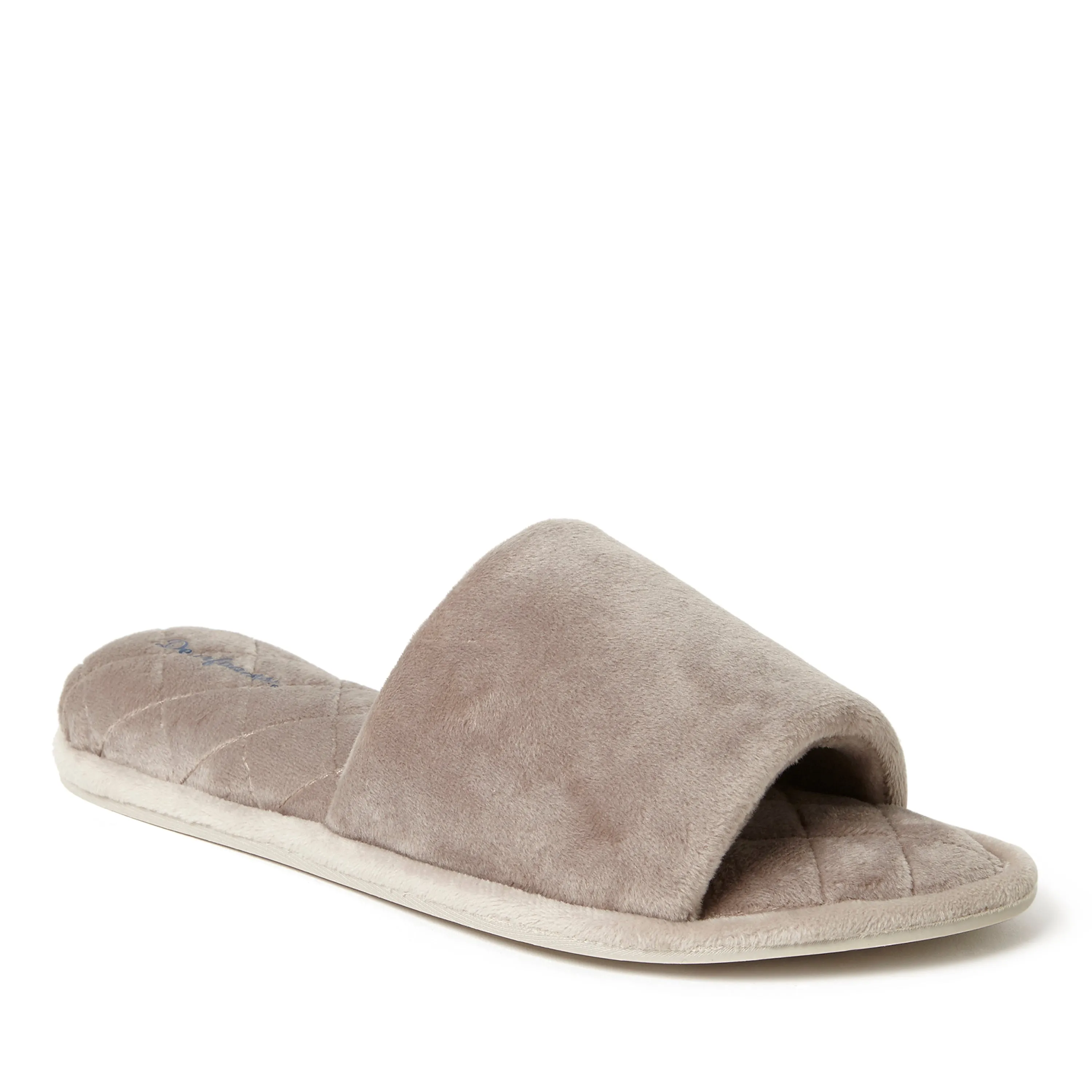 Dearfoams Women's Beatrice Microfiber Velour Slide Slippers