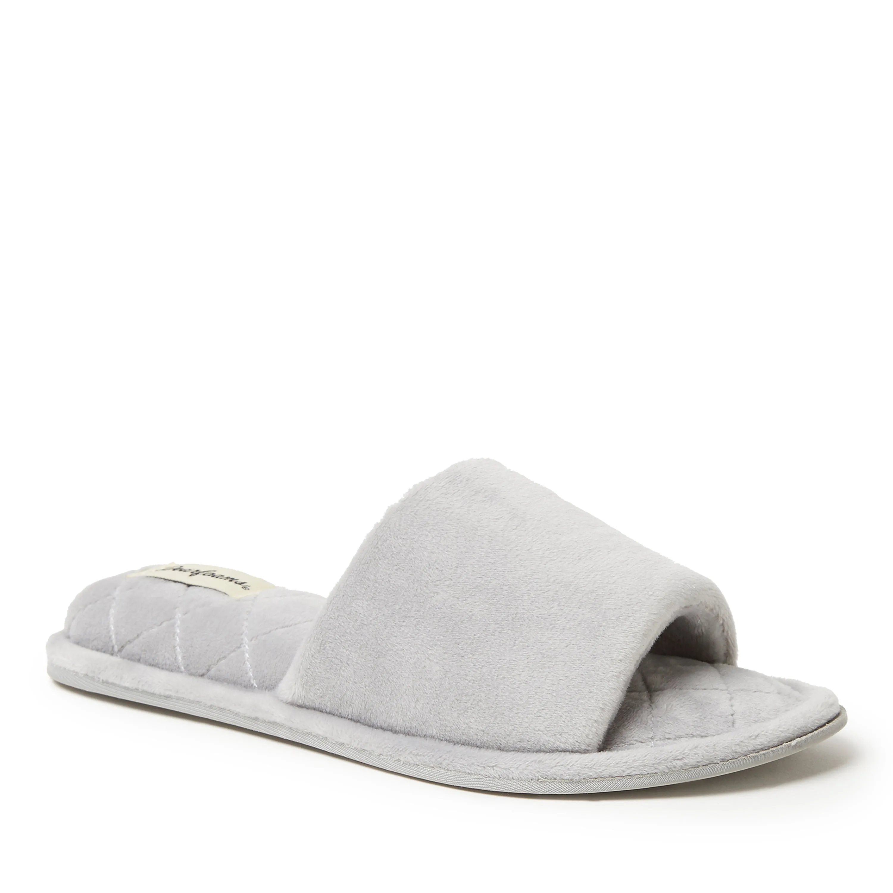 Dearfoams Women's Beatrice Microfiber Velour Slide Slippers