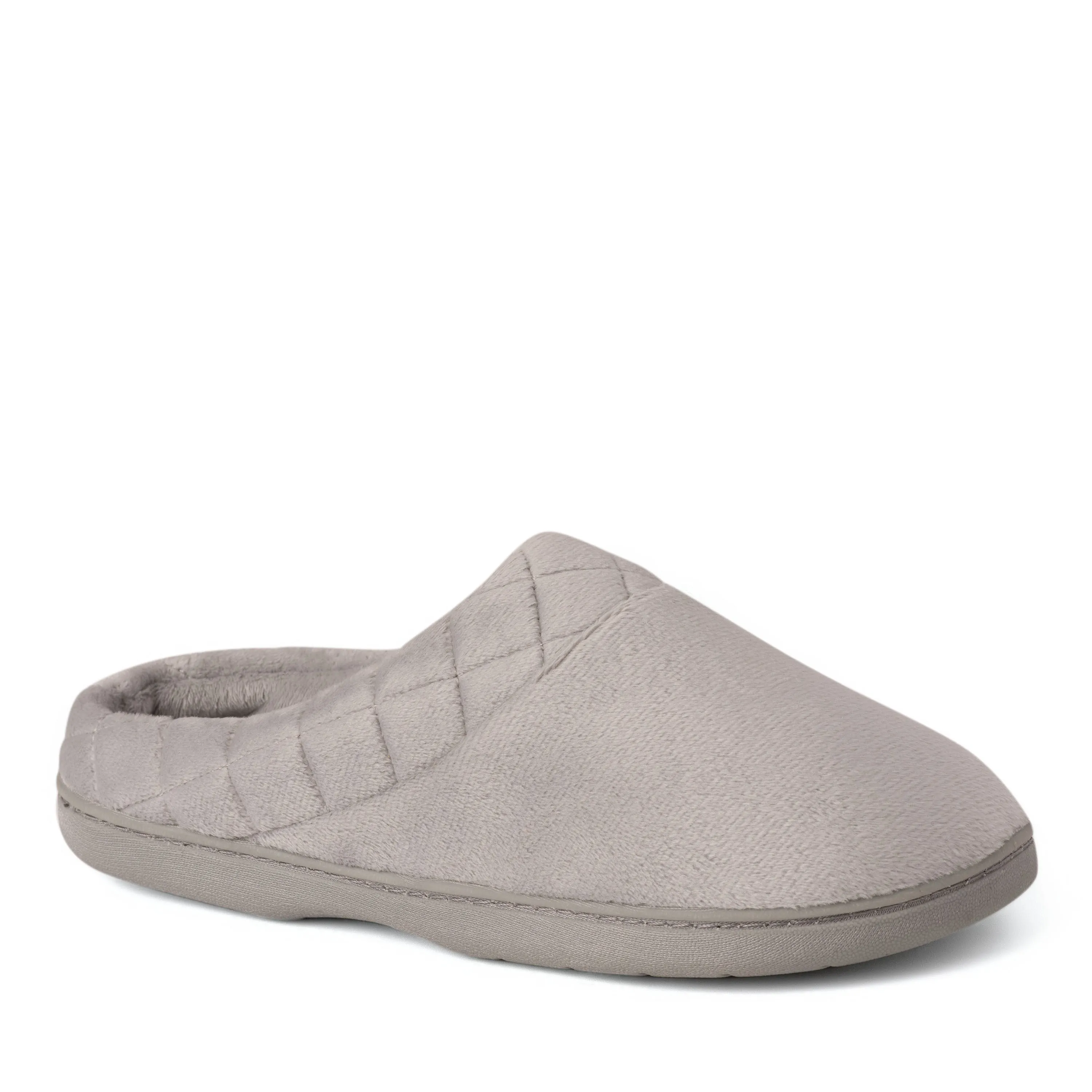 Dearfoams Women's Darcy Quilted Cuff Velour Clog Slipper