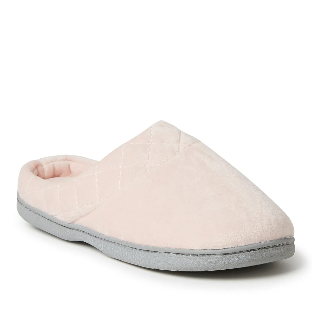 Dearfoams Women's Darcy Quilted Cuff Velour Clog Slipper