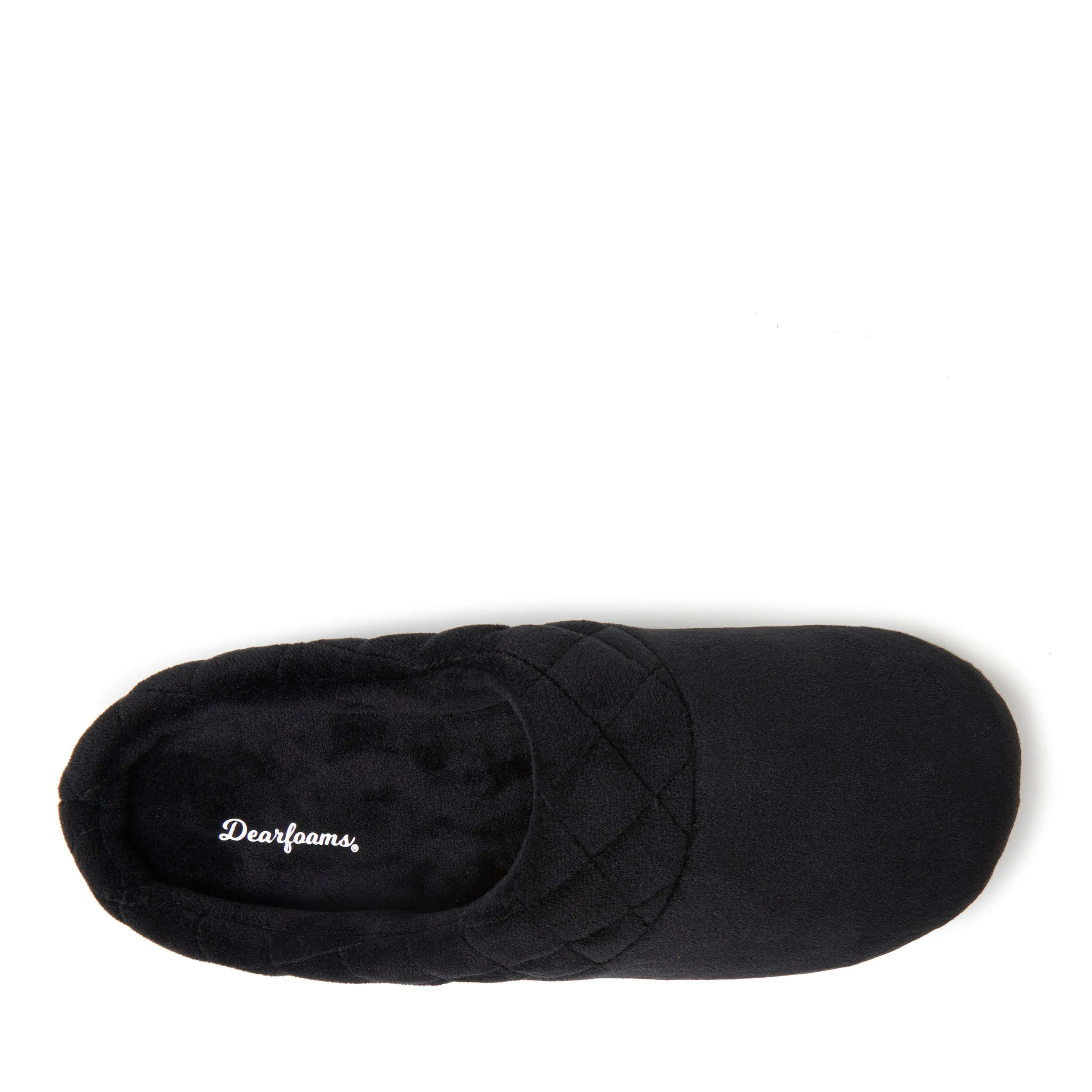Dearfoams Women's Darcy Quilted Cuff Velour Clog Slipper