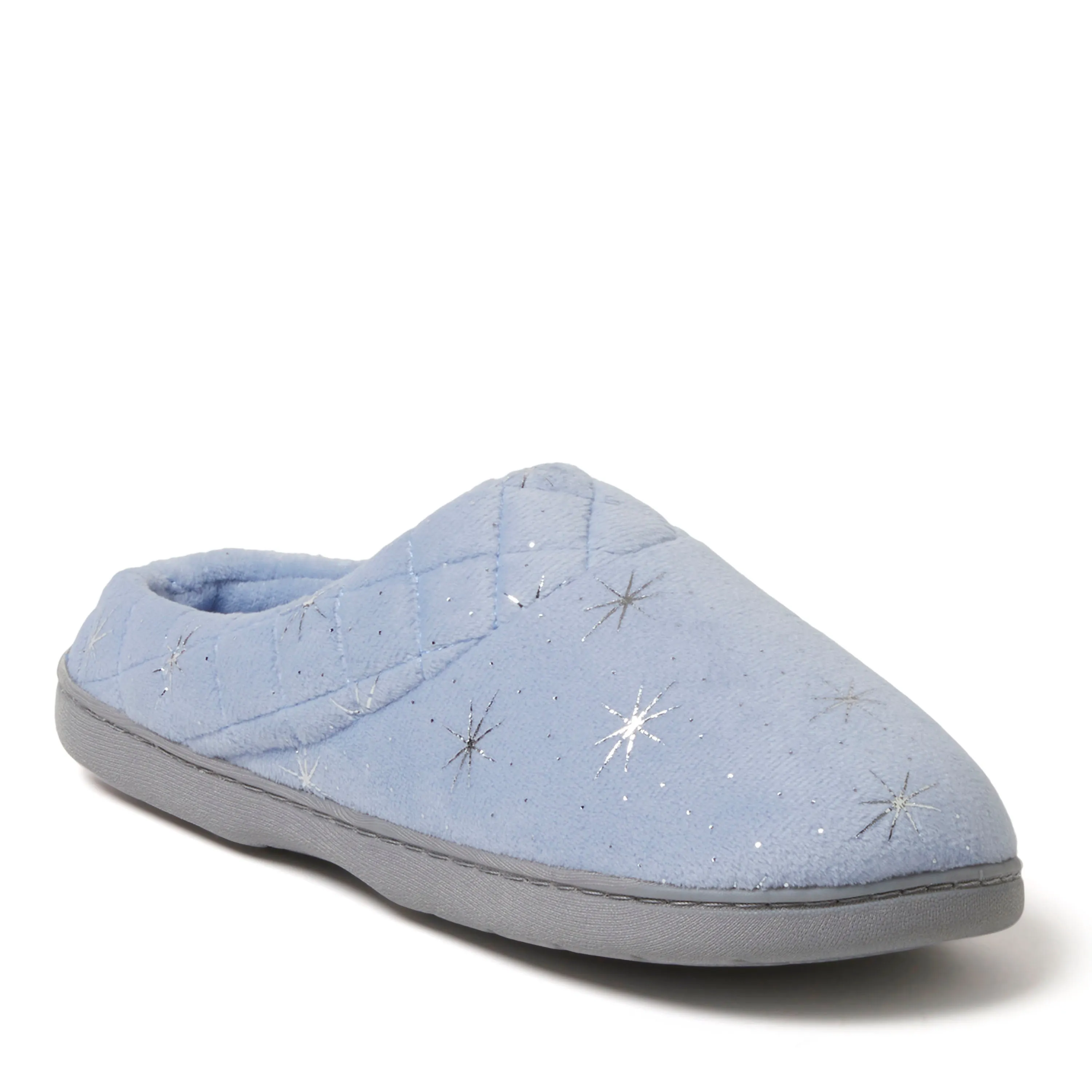 Dearfoams Women's Darcy Quilted Cuff Velour Clog Slipper