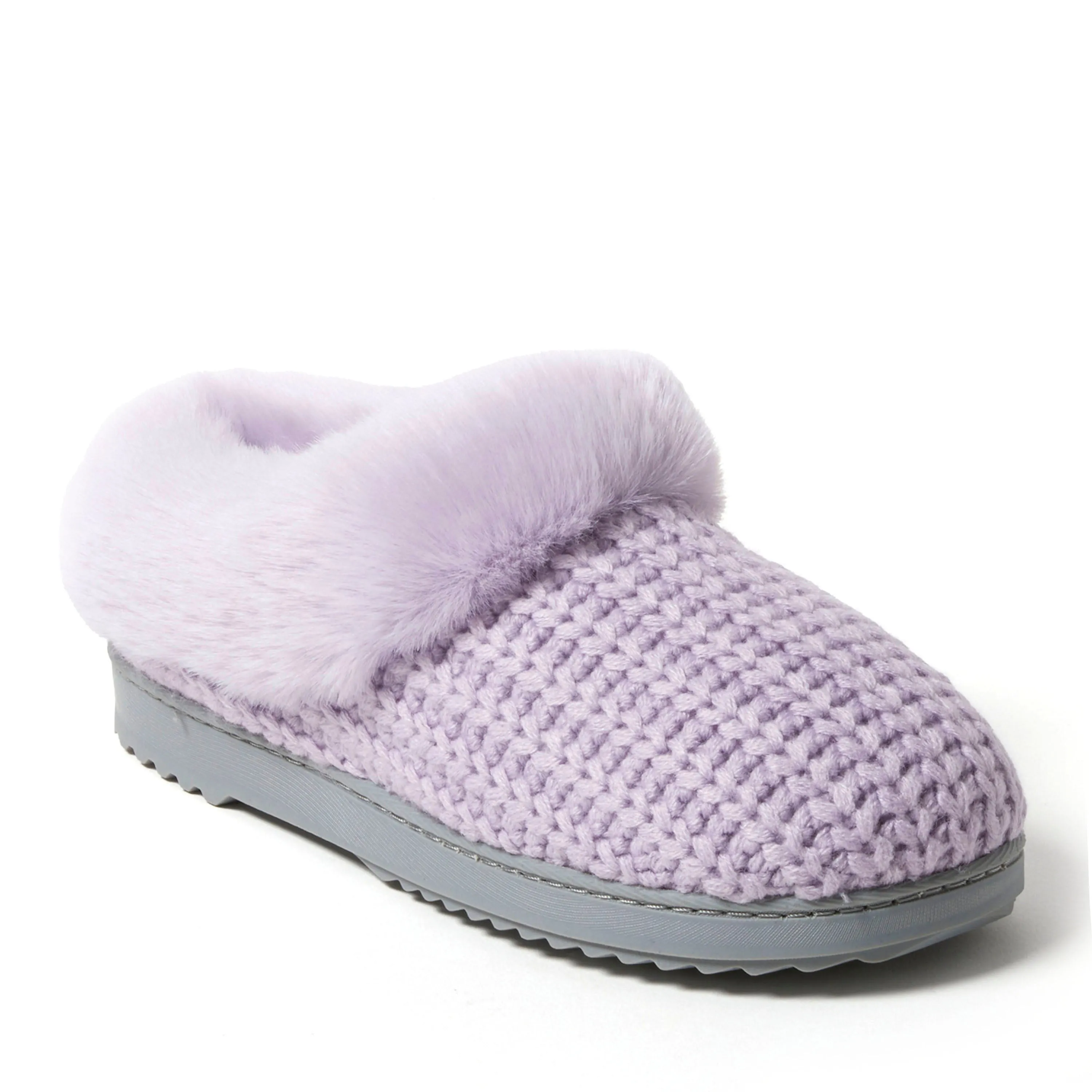 Dearfoams Women's Hannah Festive Knit Clog Slipper