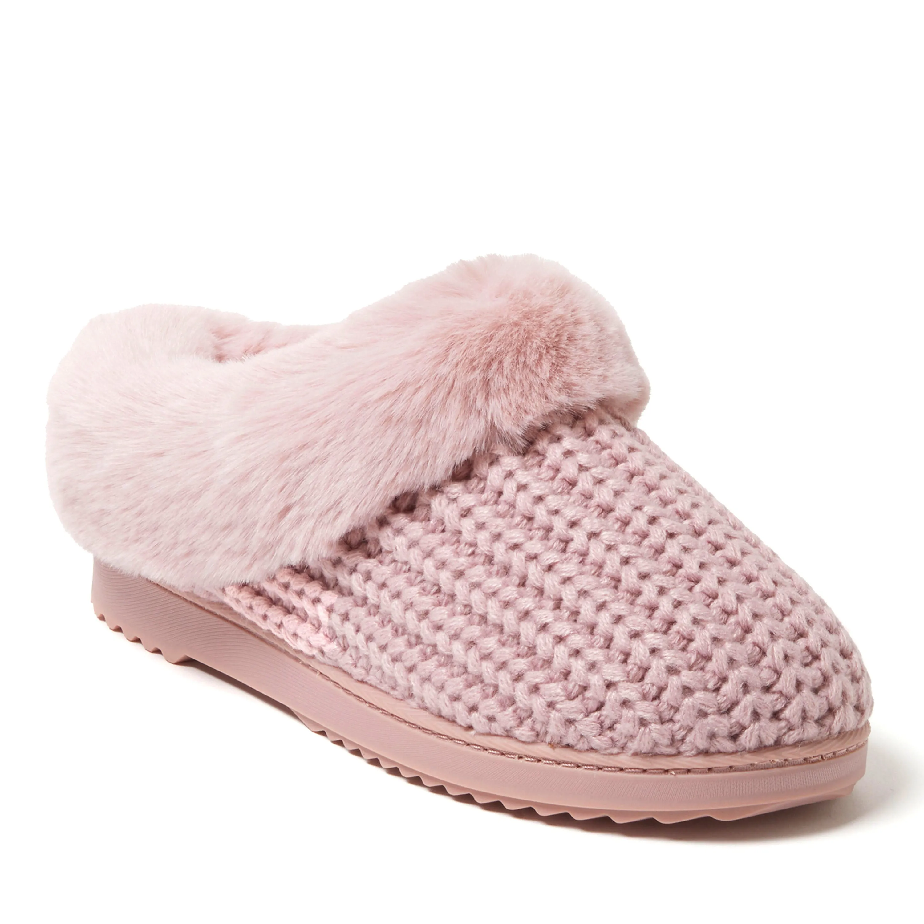 Dearfoams Women's Hannah Festive Knit Clog Slipper