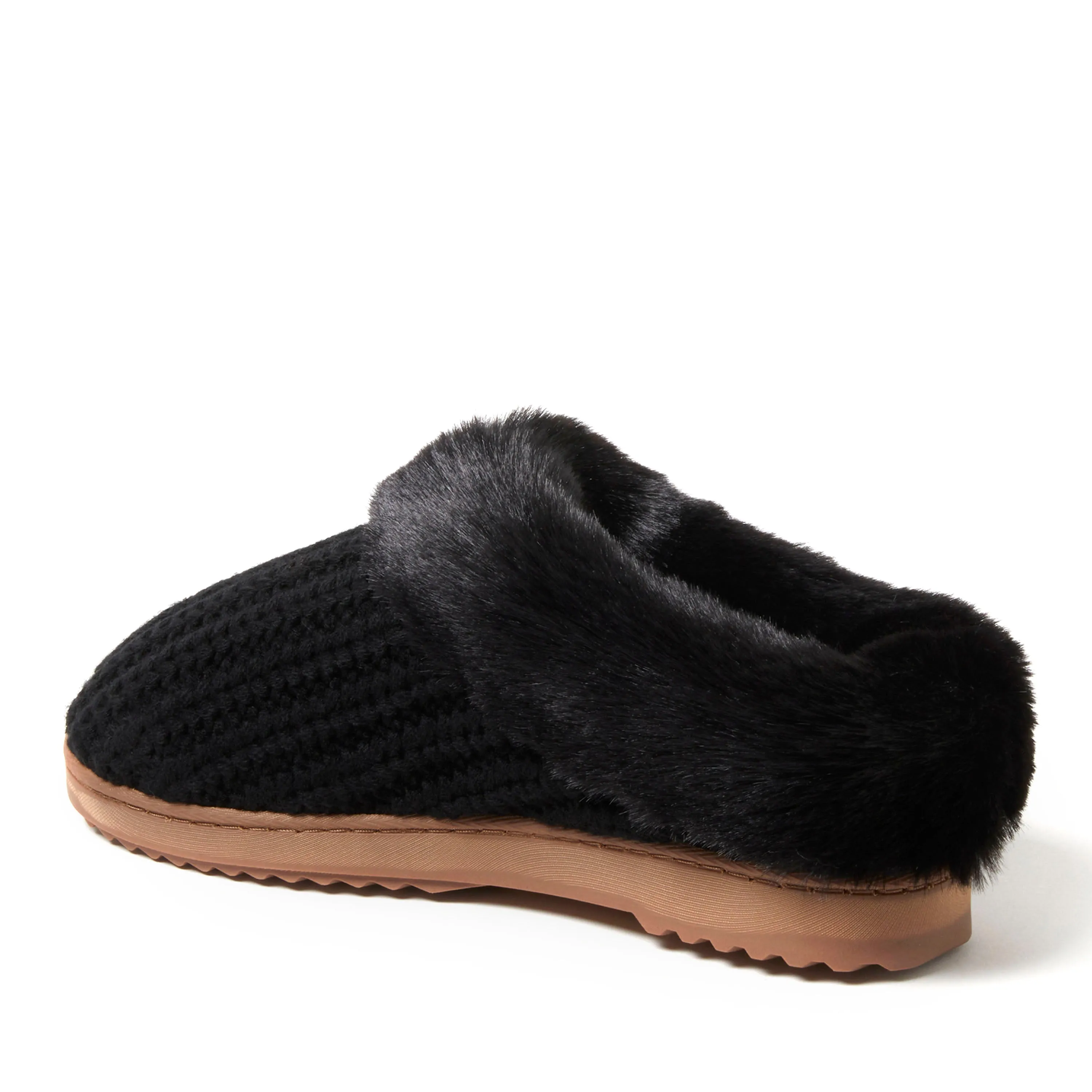 Dearfoams Women's Hannah Festive Knit Clog Slipper