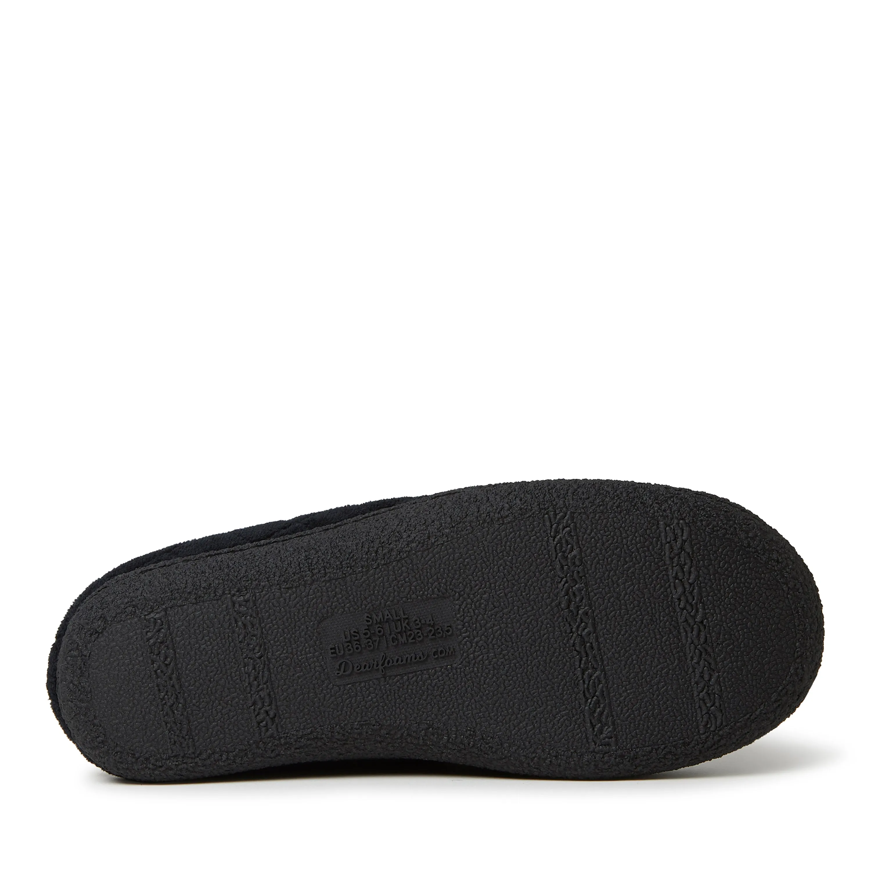 Dearfoams Womens Leslie Quilted Microfiber Terry Memory Foam Clog Slipper