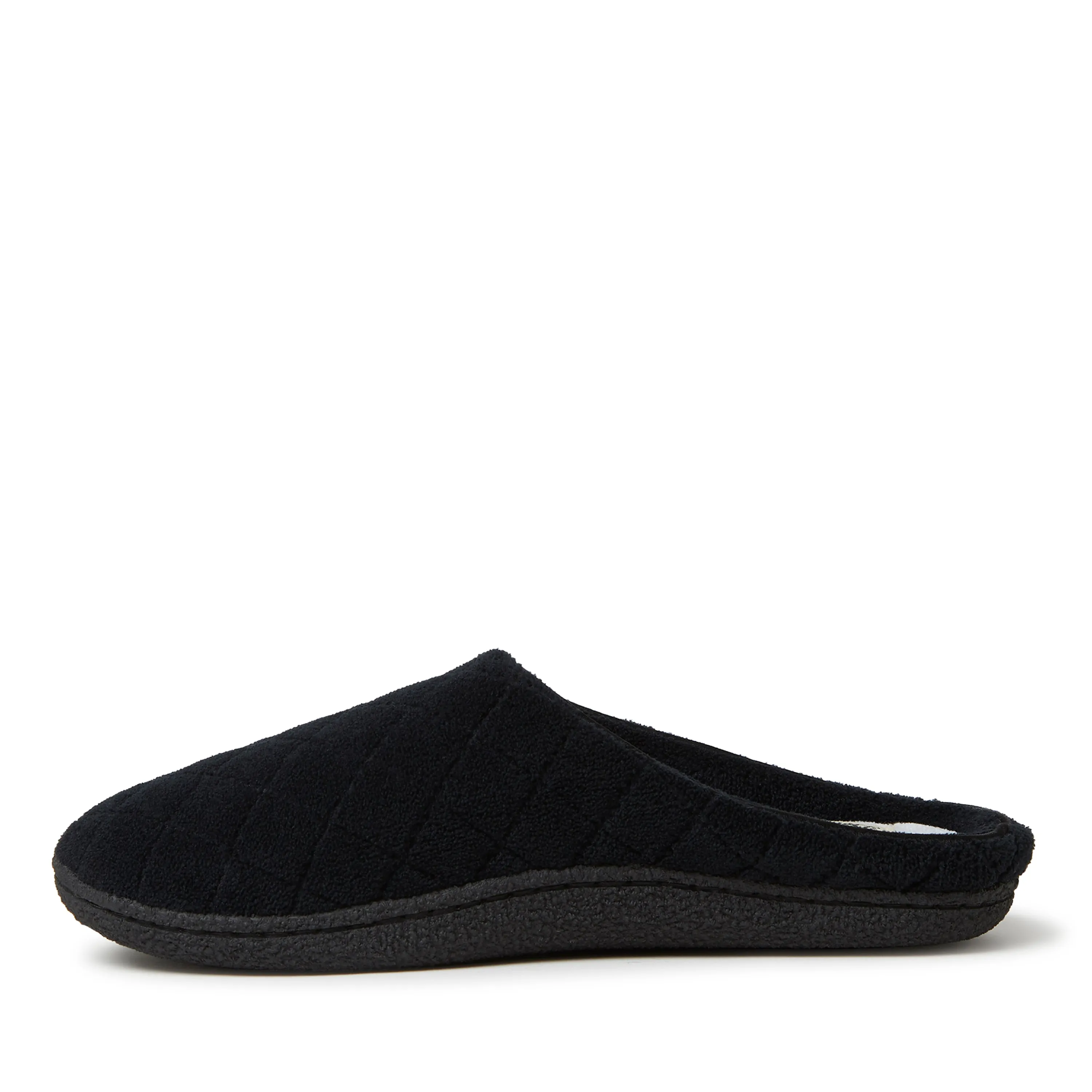 Dearfoams Womens Leslie Quilted Microfiber Terry Memory Foam Clog Slipper