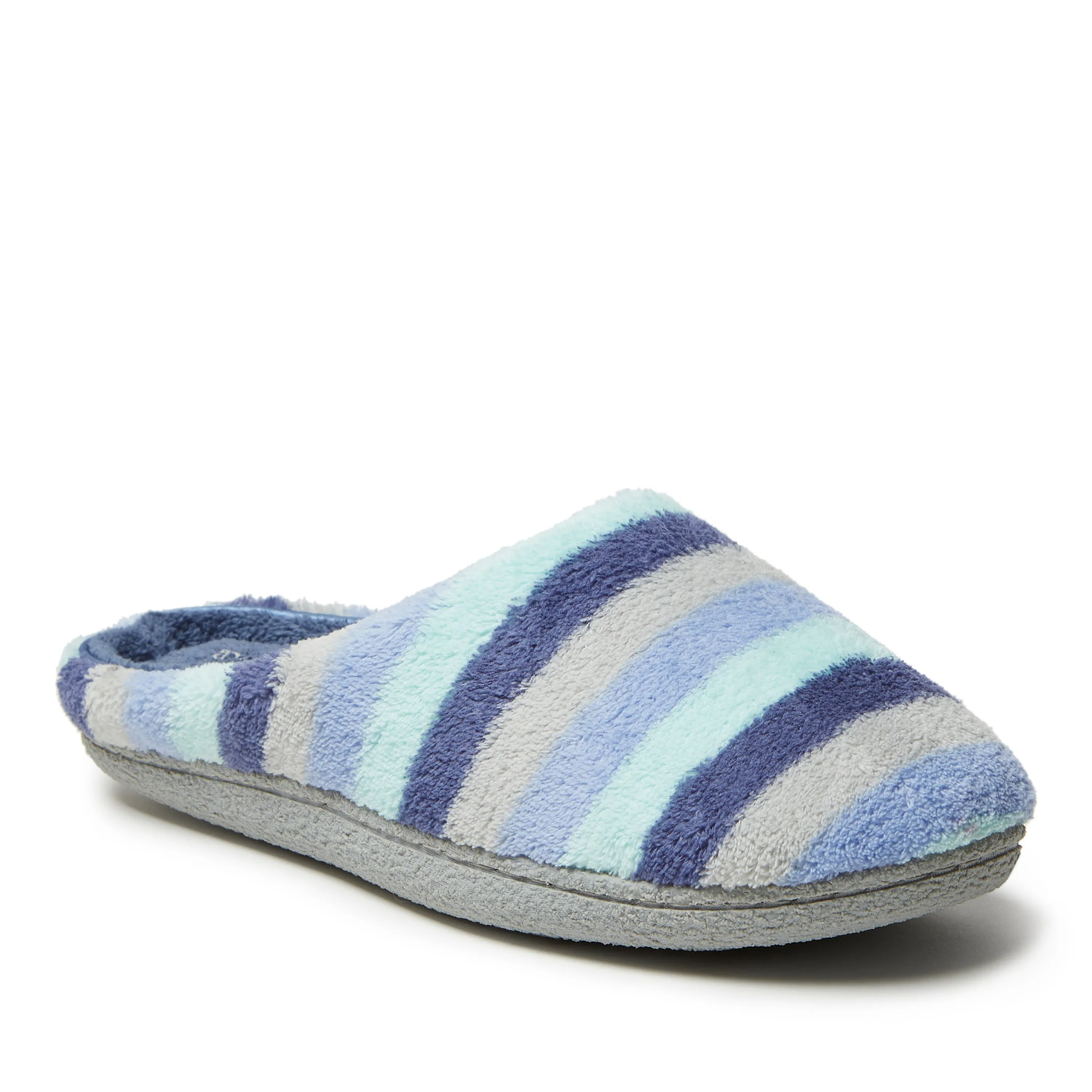 Dearfoams Womens Leslie Quilted Microfiber Terry Memory Foam Clog Slipper