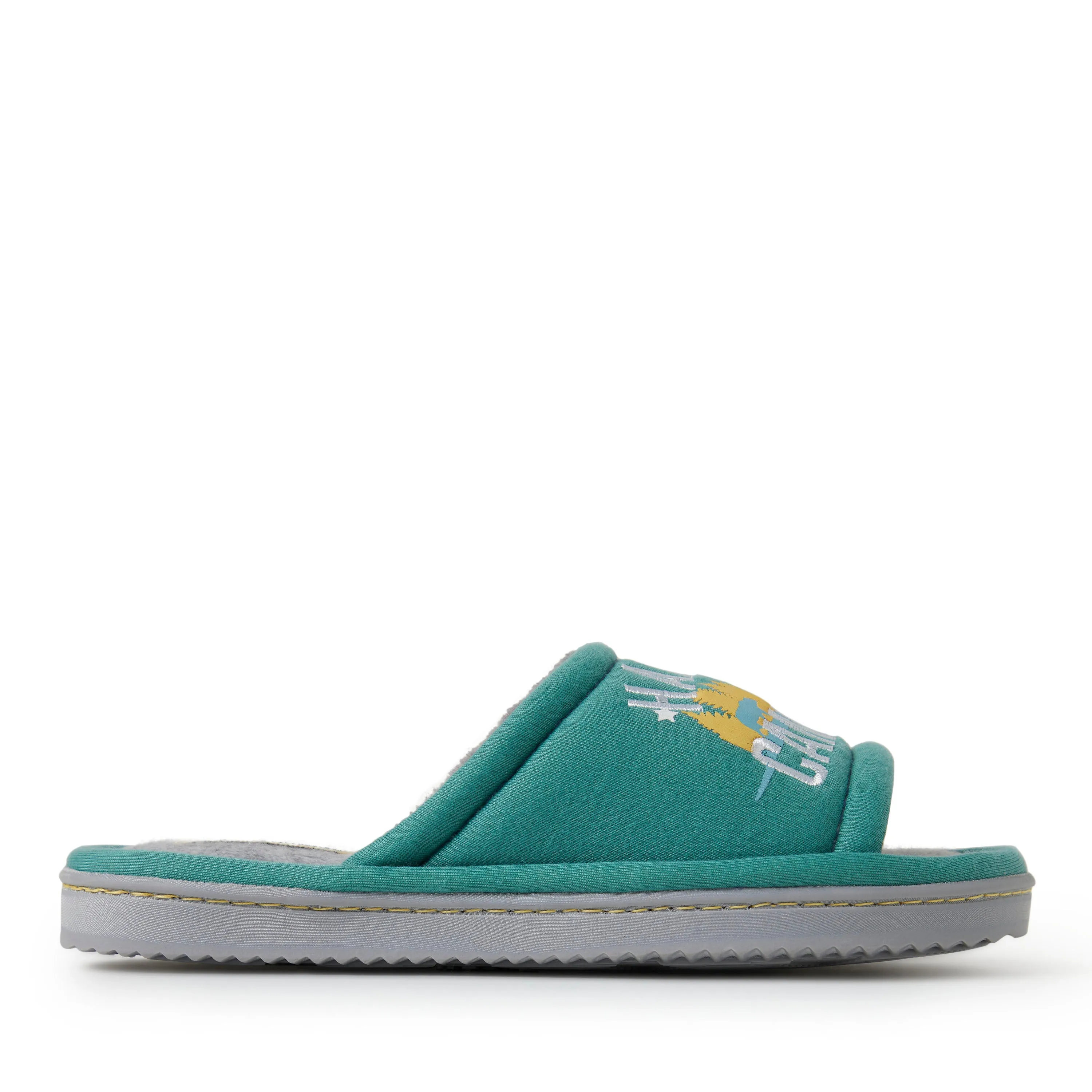 Dearfoams Womens Women’s Lennox Sweatshirt Camp Slide Slipper