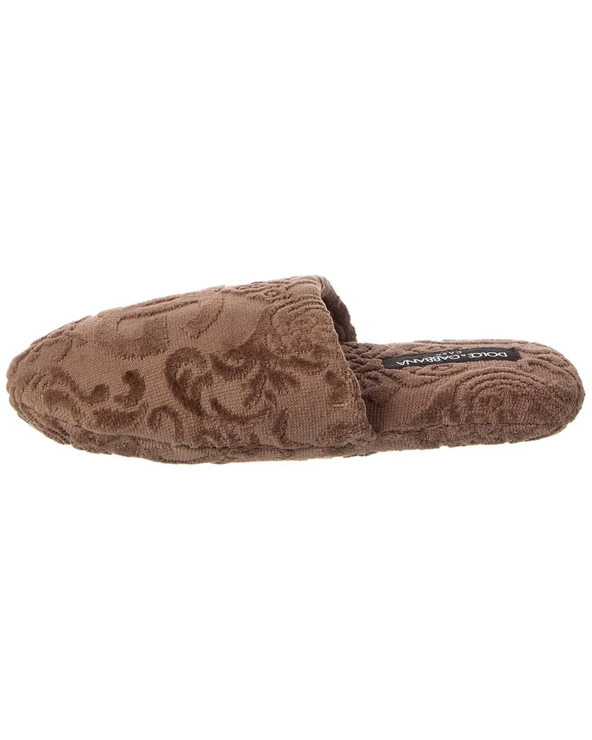Dolce & Gabbana Jacquard Terry Slippers