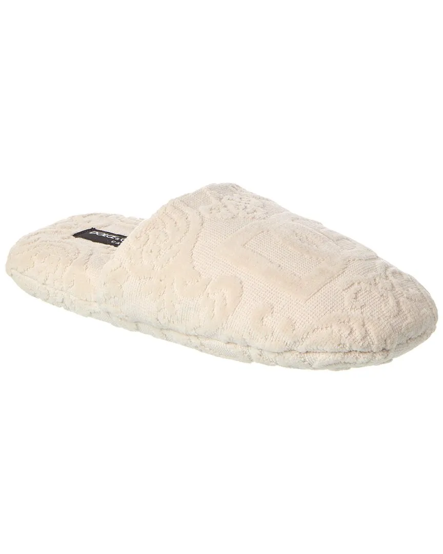 Dolce & Gabbana Jacquard Terry Slippers
