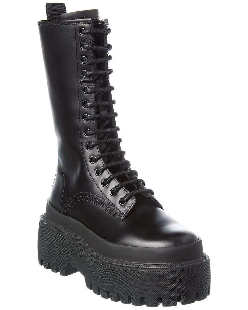 Dolce & Gabbana Leather Combat Boot