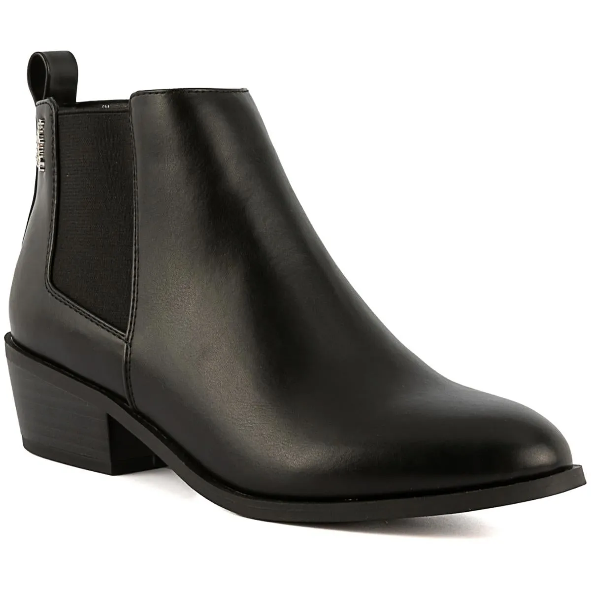 Envoy Womens Faux Leather Zip Up Ankle Boots