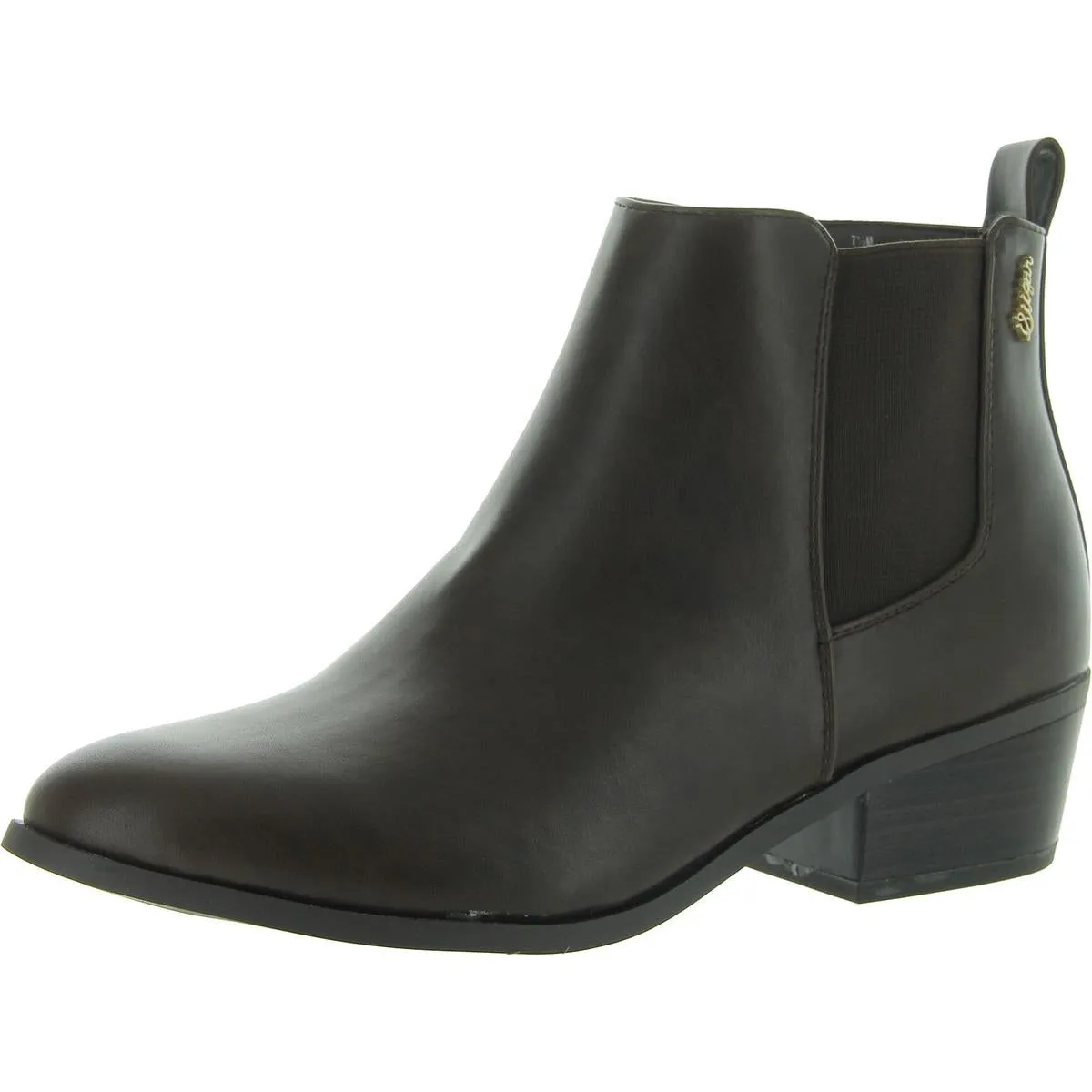 Envoy Womens Faux Leather Zip Up Ankle Boots
