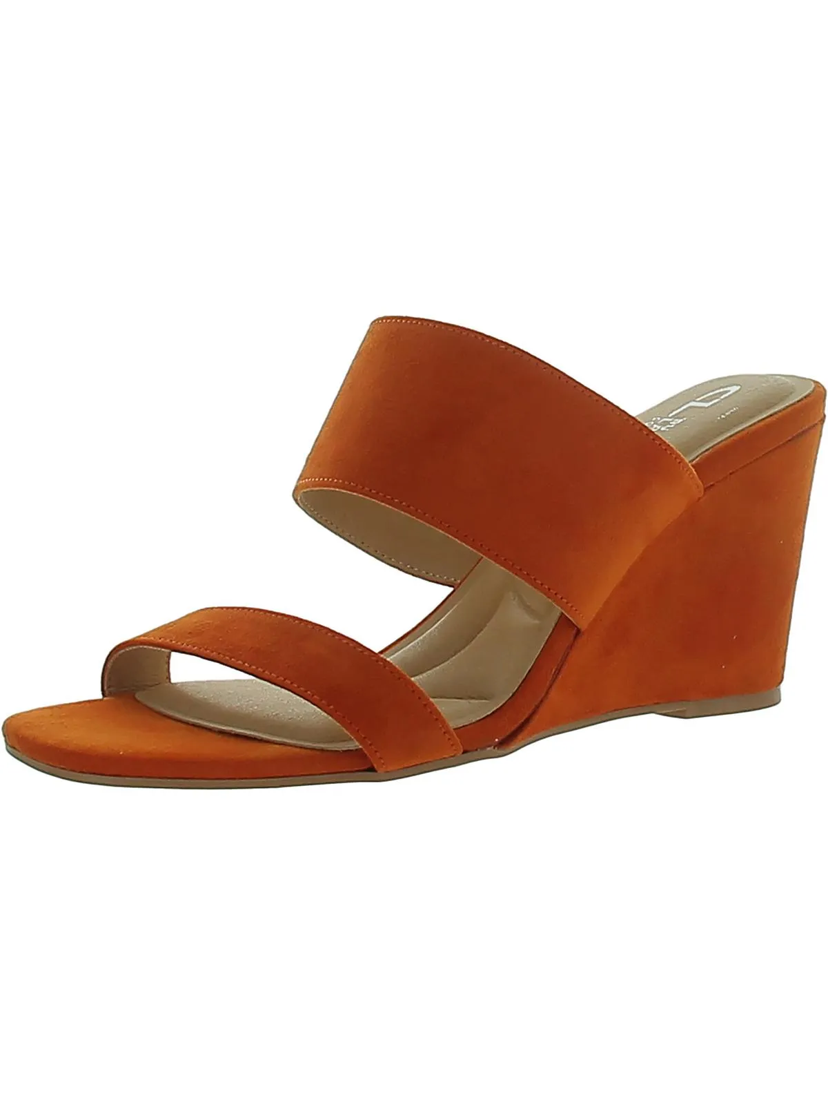 Fanciful Womens Shimmer Open Toe Wedge Sandals