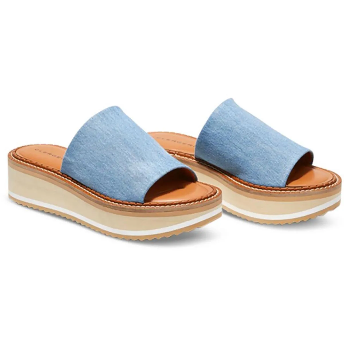 FASTJ Womens Open Toe Slide Mule Sandals