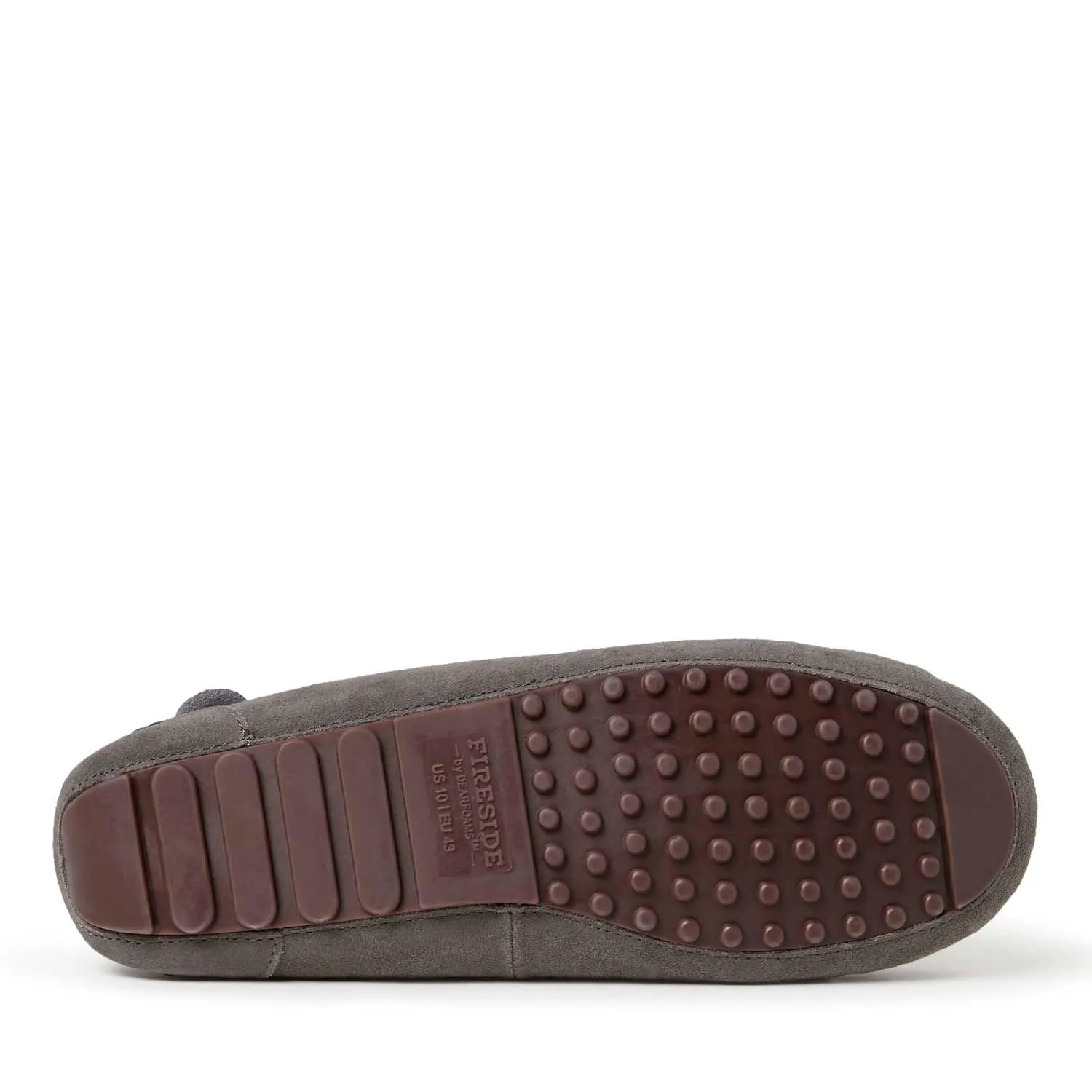 Fireside By Dearfoams Men's Victor Genuine Shearling Moccasin with Tie