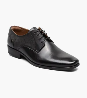 Florsheim Jackson 11925-001 Men US 7 Black Leather Plain Toe Oxford Shoes ZPO707 (Black,7)