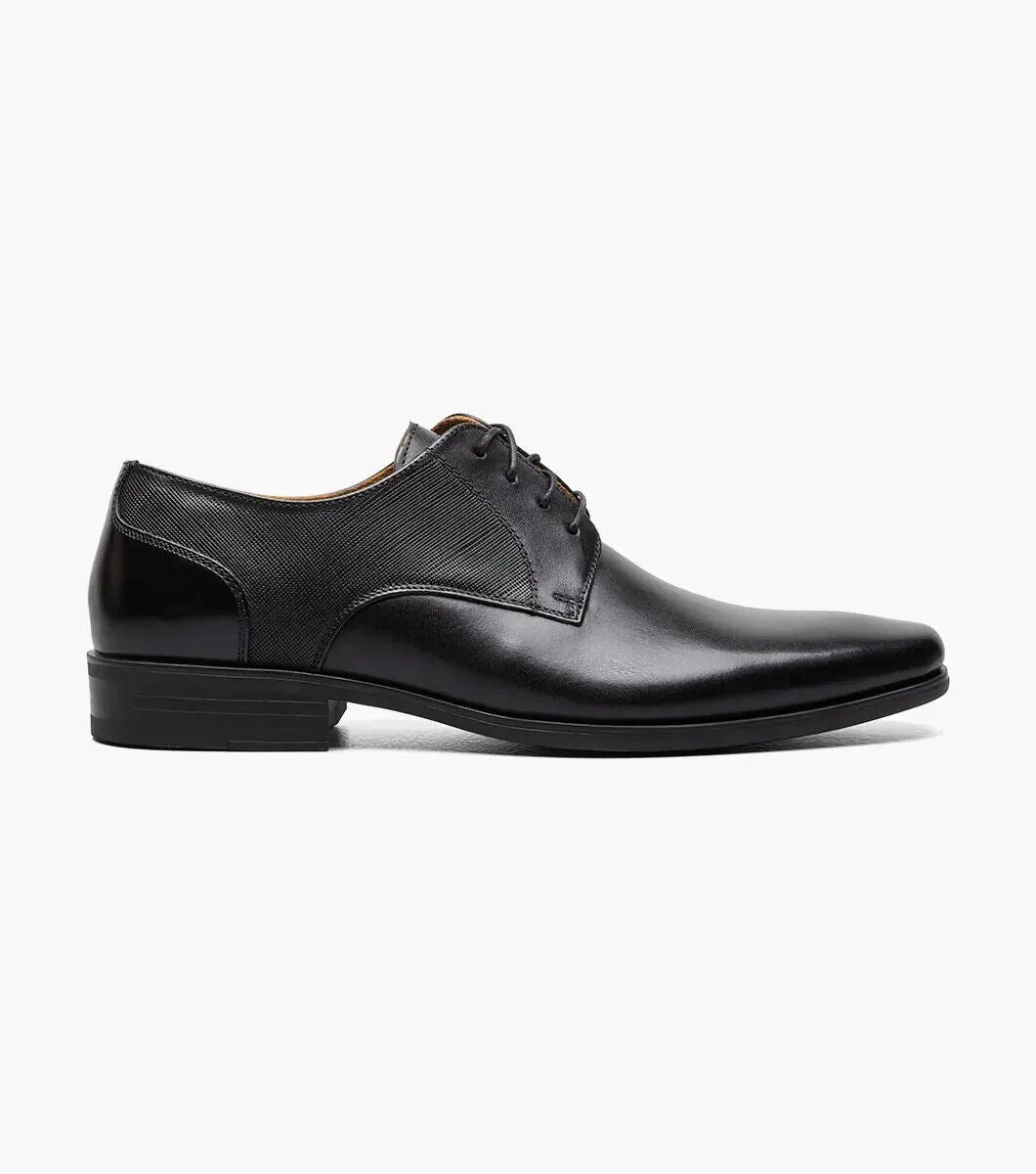 Florsheim Jackson 11925-001 Men US 7 Black Leather Plain Toe Oxford Shoes ZPO707 (Black,7)