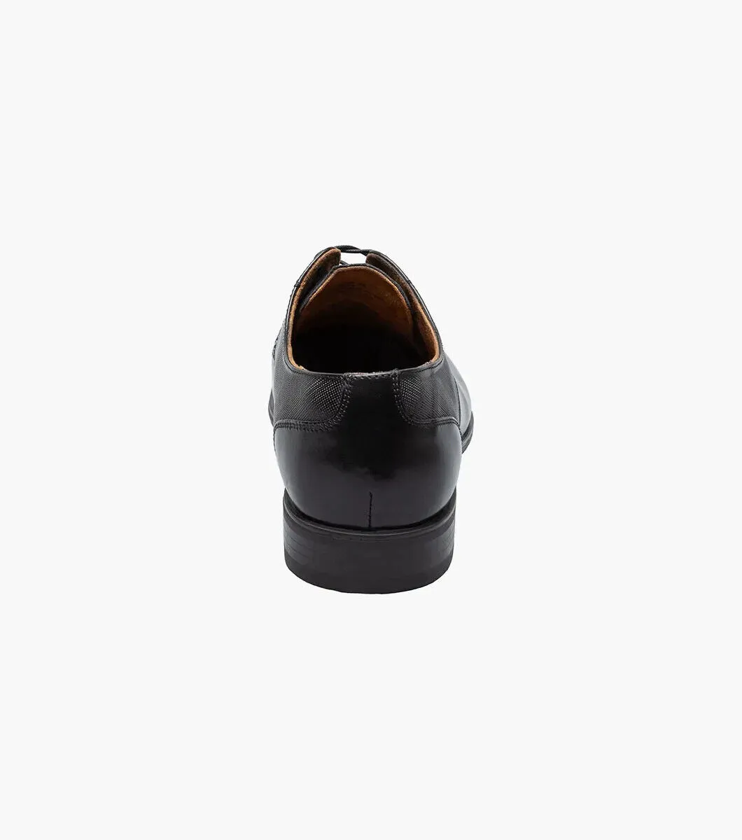 Florsheim Jackson 11925-001 Men US 7 Black Leather Plain Toe Oxford Shoes ZPO707 (Black,7)