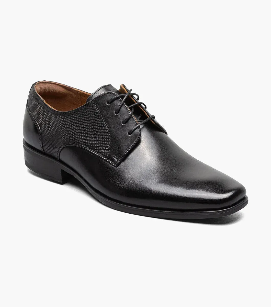 Florsheim Jackson 11925-001 Men US 7 Black Leather Plain Toe Oxford Shoes ZPO707 (Black,7)