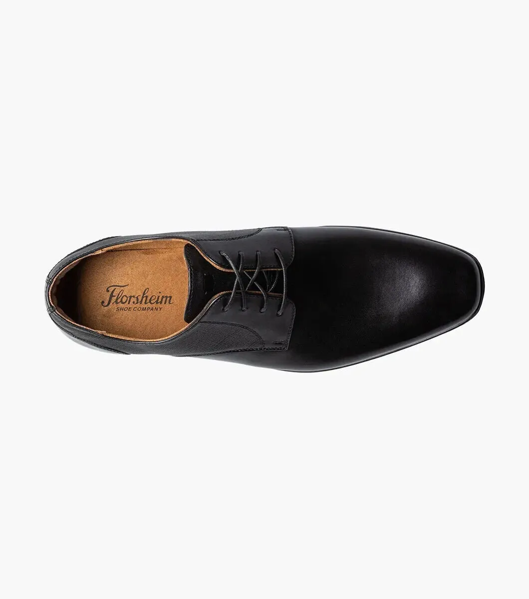 Florsheim Jackson 11925-001 Men US 7 Black Leather Plain Toe Oxford Shoes ZPO707 (Black,7)