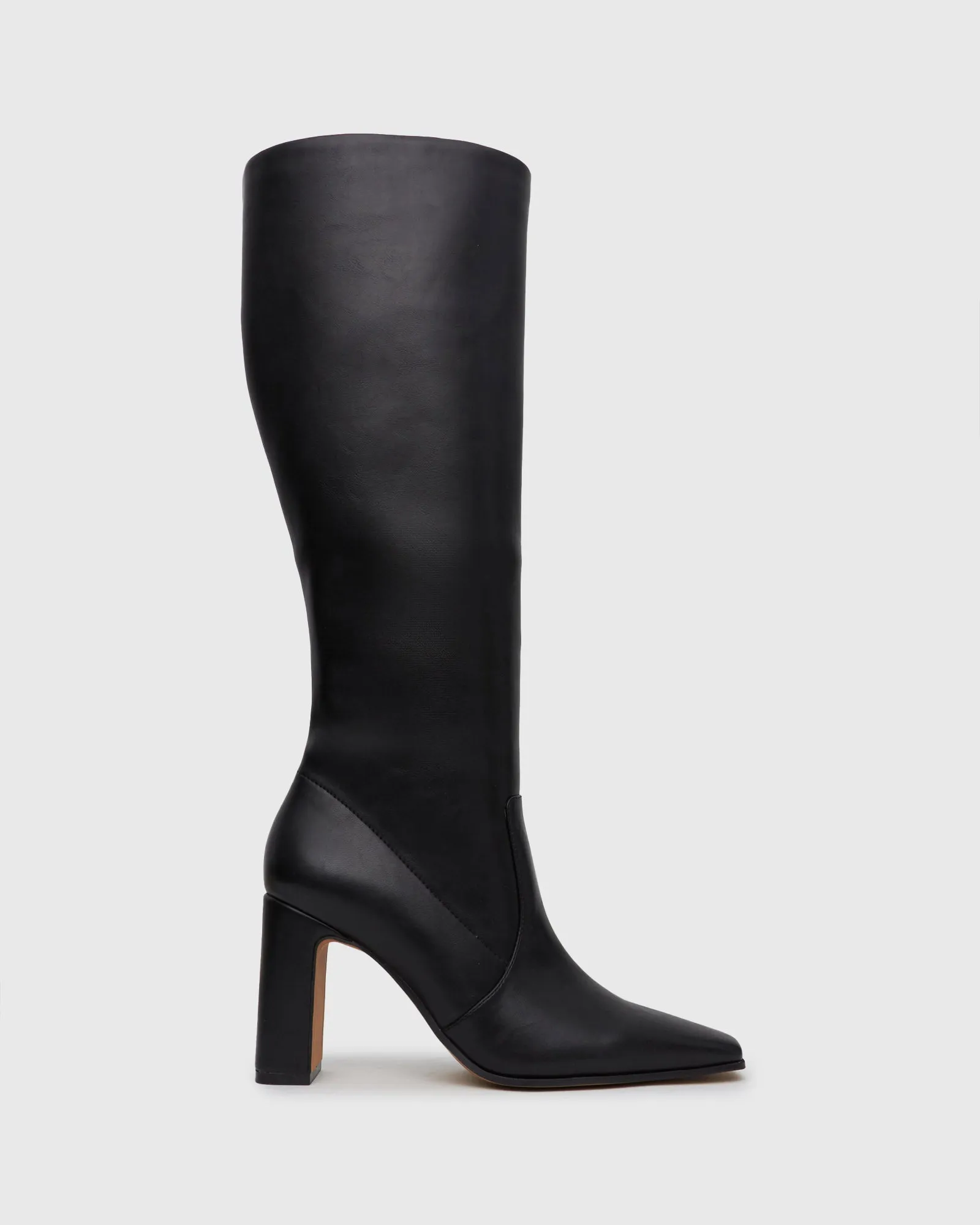 FRENCHIE Block Heeled Knee Boots