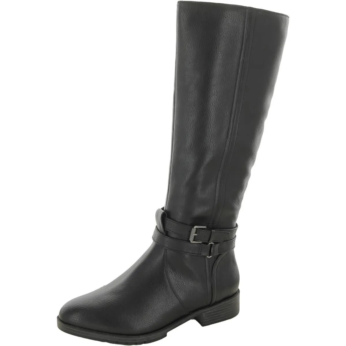 Garrison  Womens Faux Leather Pull On Knee-High Boots