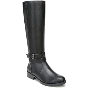 Garrison  Womens Faux Leather Pull On Knee-High Boots