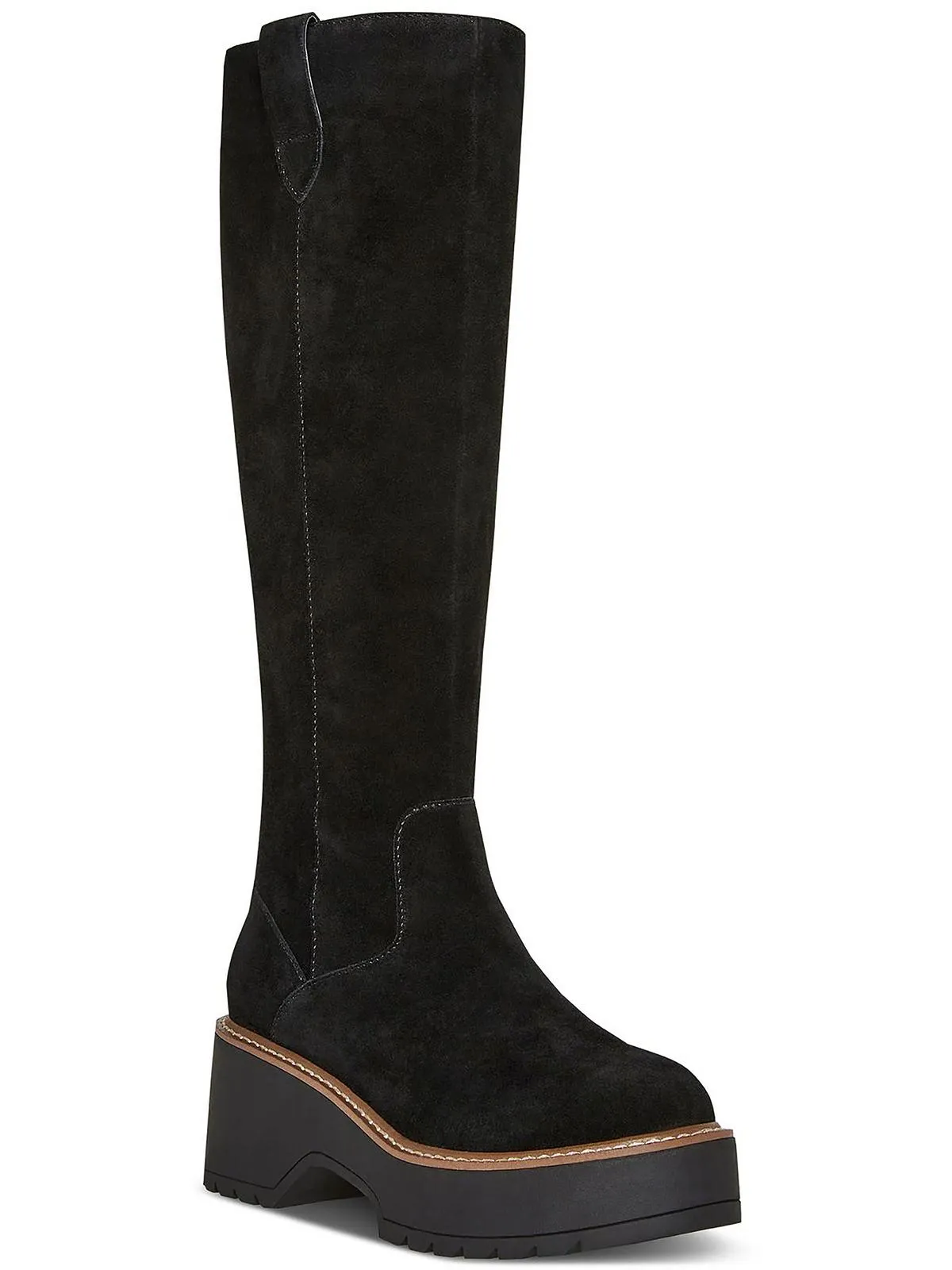 Gina Womens Suede Tall Knee-High Boots