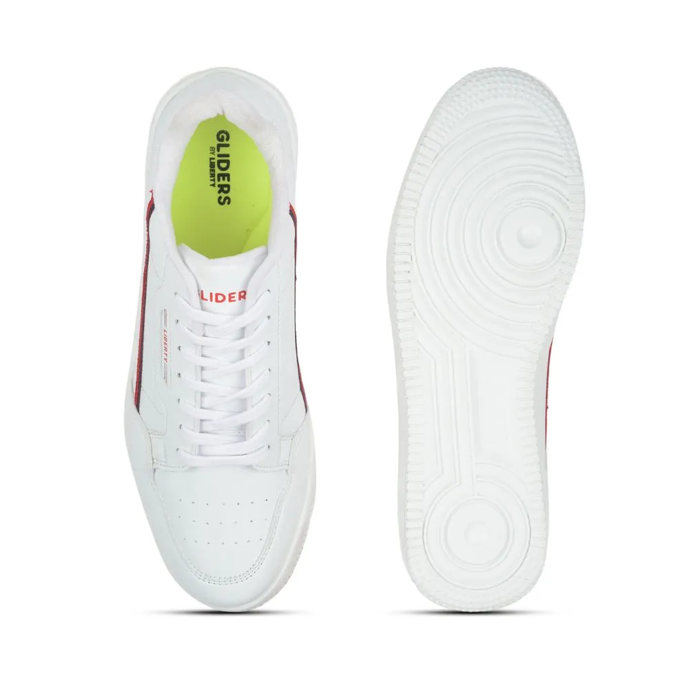 Gliders Casual White Lacing Sneakers For Men SNK-701 By Liberty