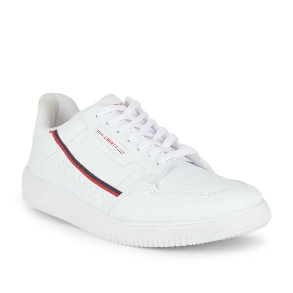 Gliders Casual White Lacing Sneakers For Men SNK-701 By Liberty