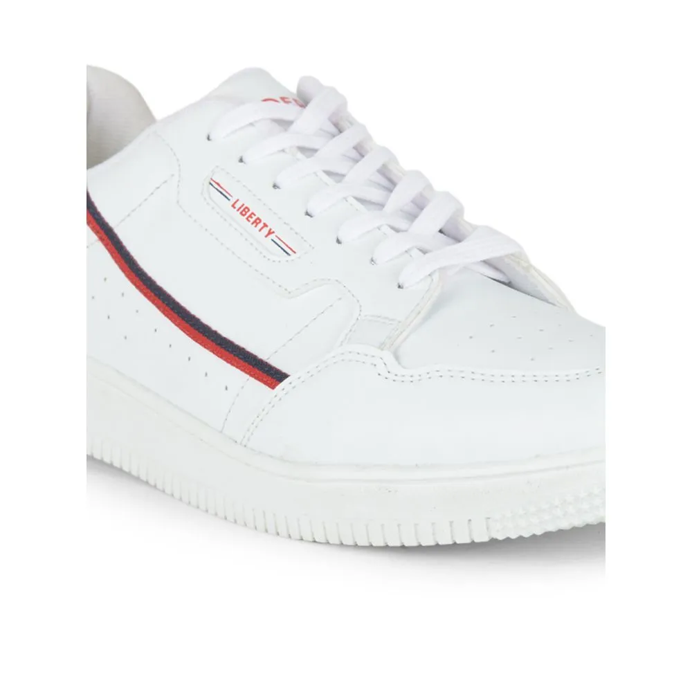 Gliders Casual White Lacing Sneakers For Men SNK-701 By Liberty