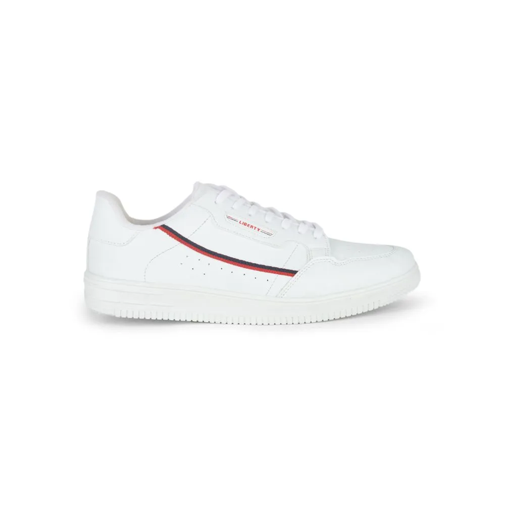 Gliders Casual White Lacing Sneakers For Men SNK-701 By Liberty