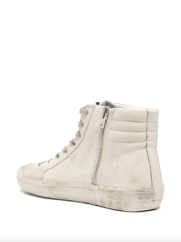 Golden Goose logo-print high-top sneakers