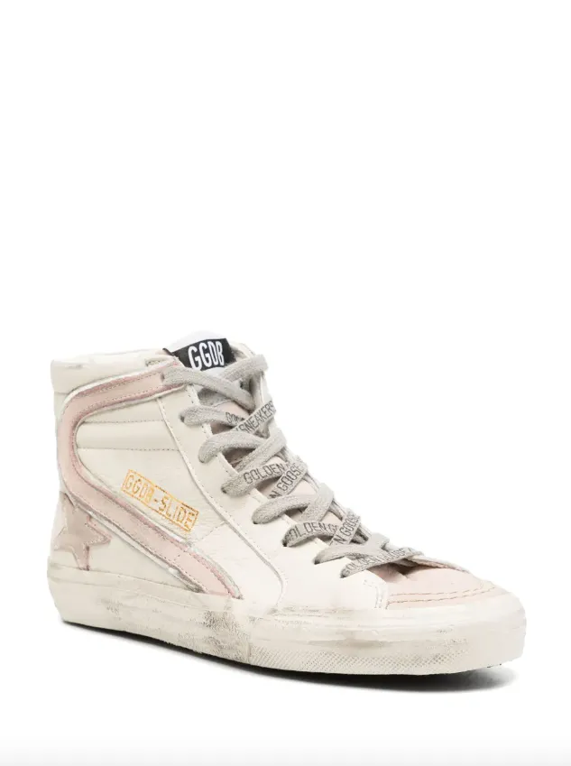 Golden Goose logo-print high-top sneakers
