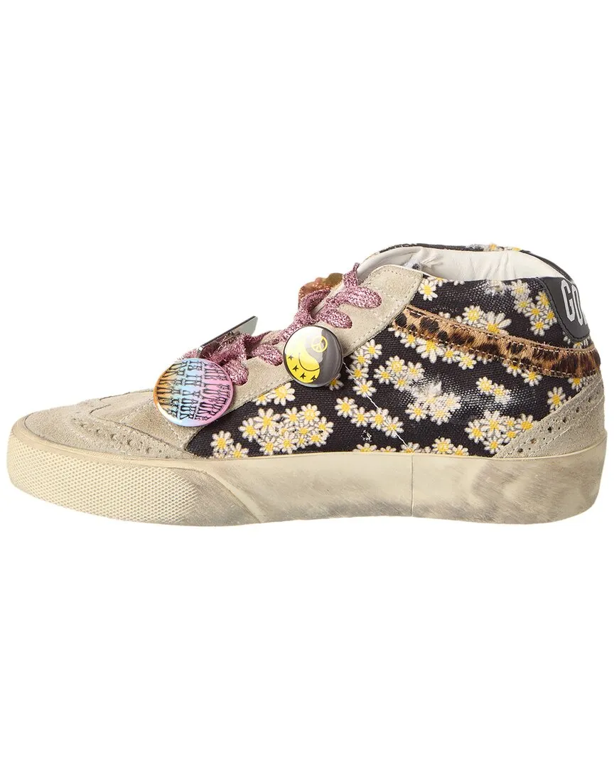 GOLDEN GOOSE Mid Star Daisies Printed Canvas Upper