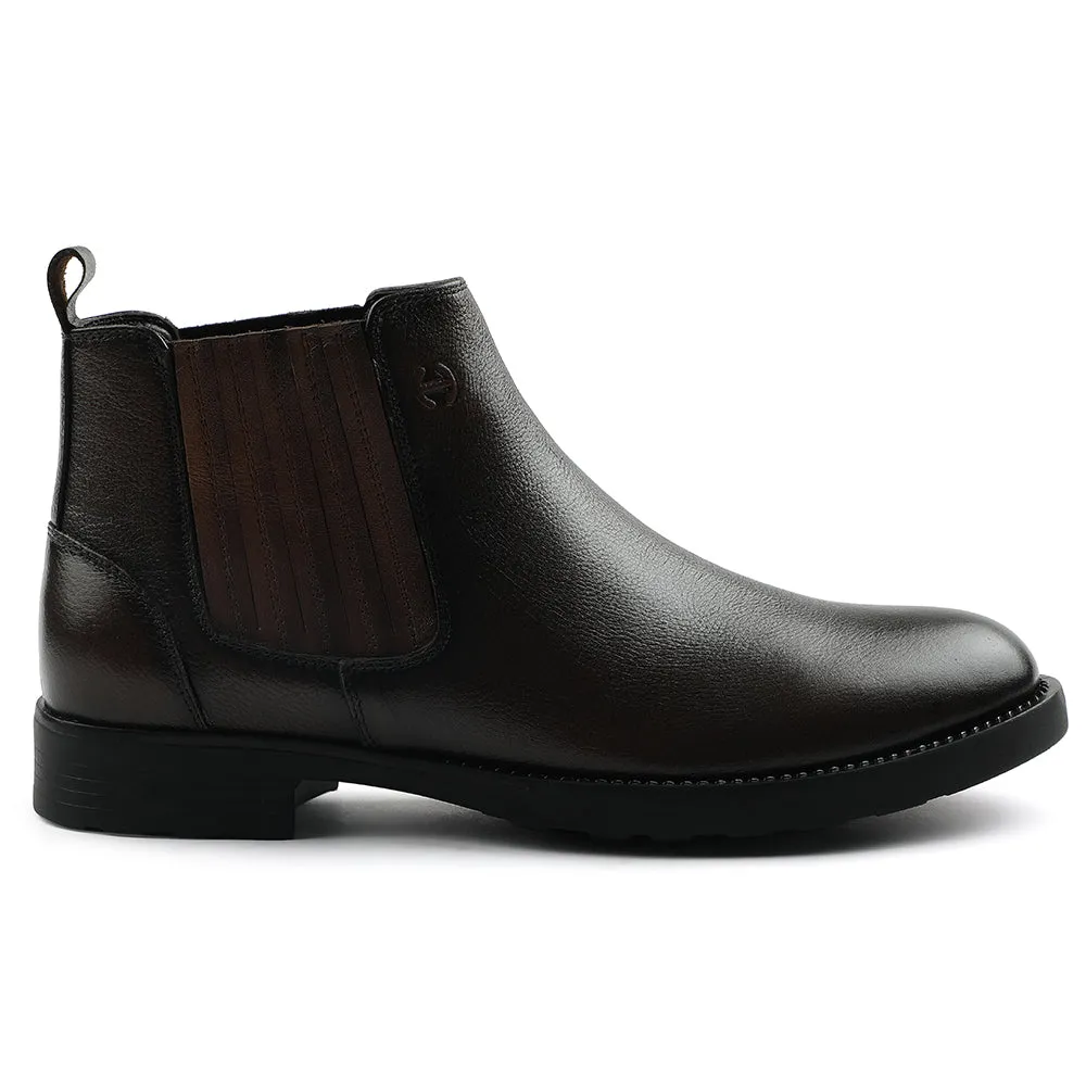 Healers Dark Brown Casual Non Lacing Chelsea Boots For Mens J757-01 By Liberty