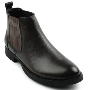 Healers Dark Brown Casual Non Lacing Chelsea Boots For Mens J757-01 By Liberty