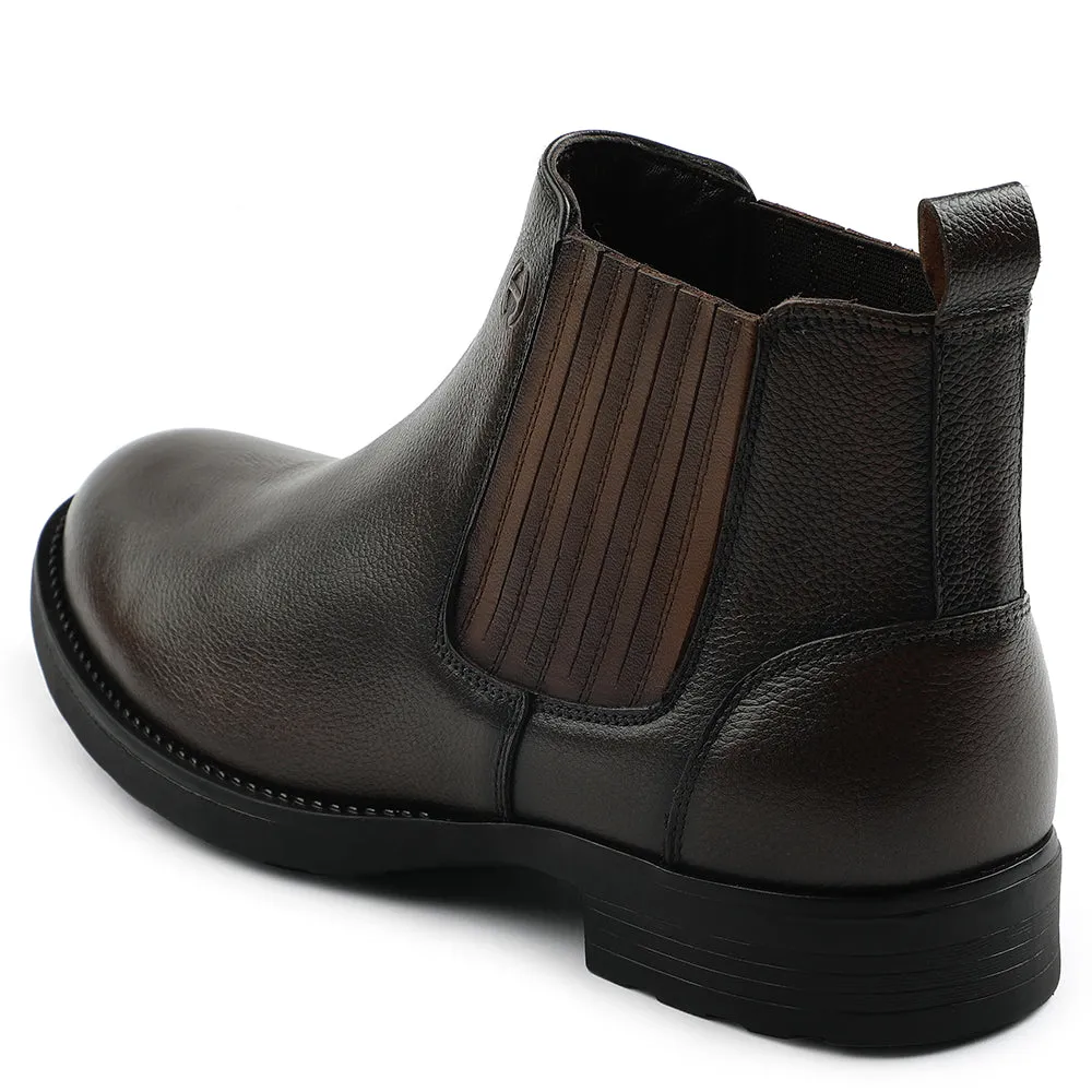Healers Dark Brown Casual Non Lacing Chelsea Boots For Mens J757-01 By Liberty
