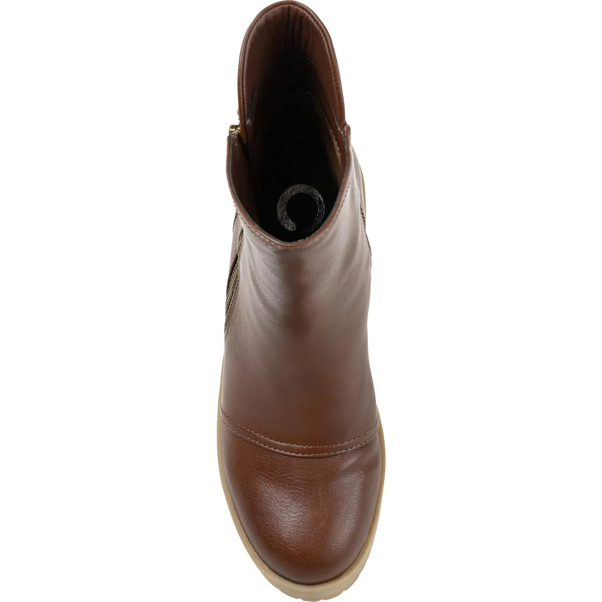 Jaquie Womens Faux Leather Pull On Mid-Calf Boots
