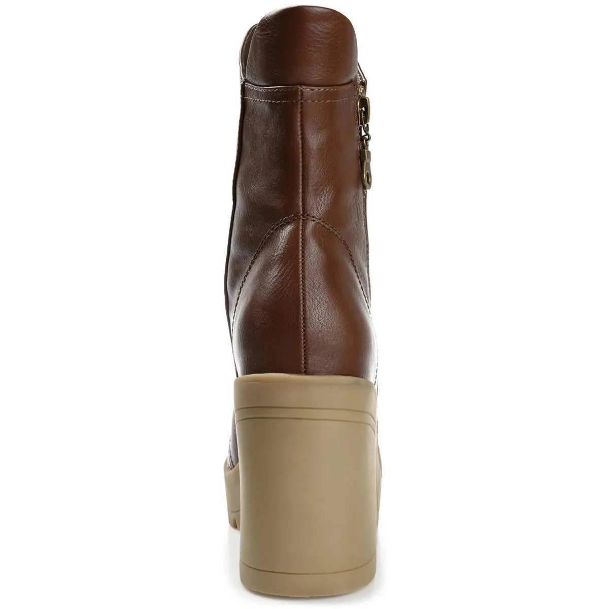 Jaquie Womens Faux Leather Pull On Mid-Calf Boots