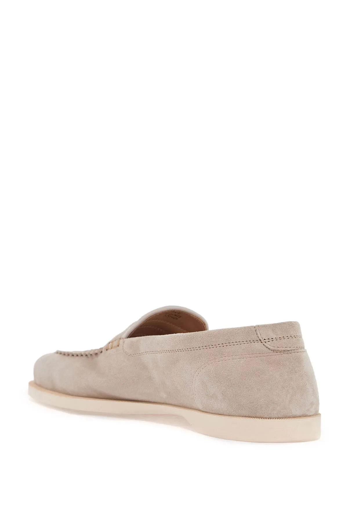 John Lobb Men's Men's Suede Lace-Up Shoes In Sand With Flexible Sole
