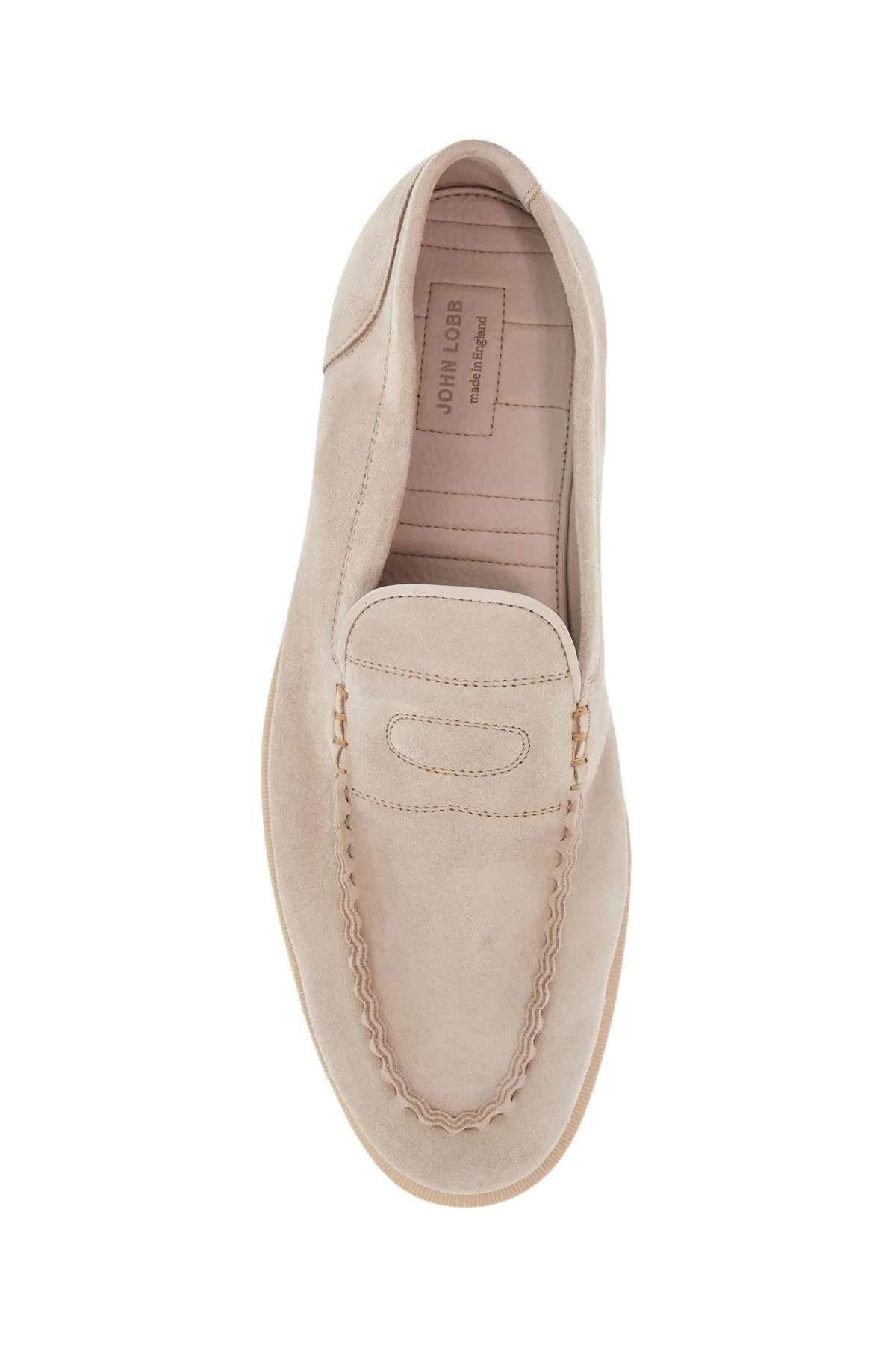 John Lobb Men's Men's Suede Lace-Up Shoes In Sand With Flexible Sole