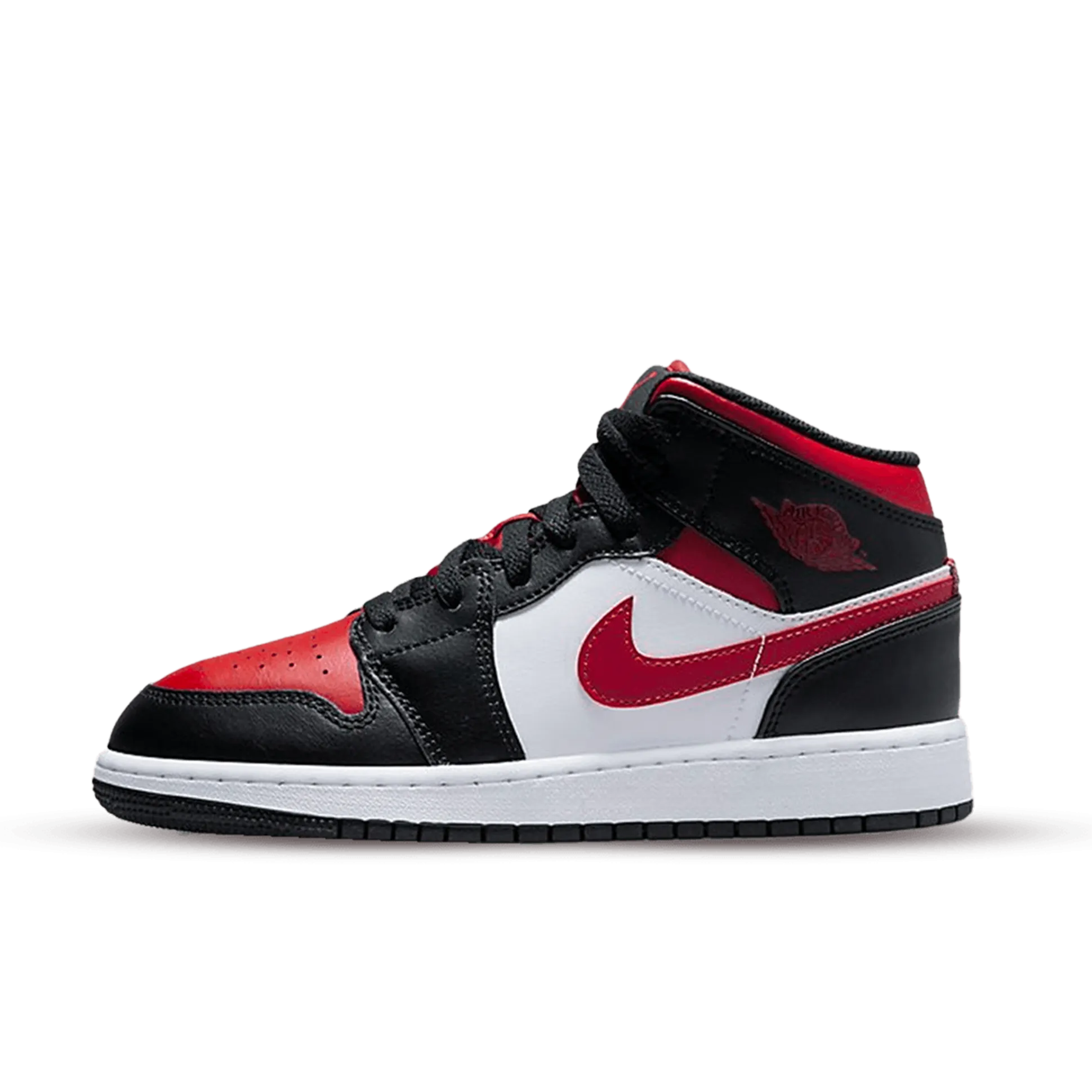 Jordan 1 Mid Black Fire Red (GS)