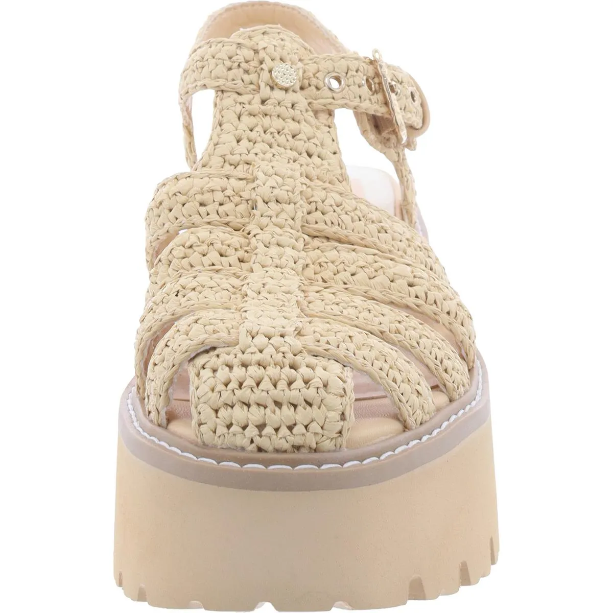 Lasly Womens Ankle Strap Lug Sole Fisherman Sandals