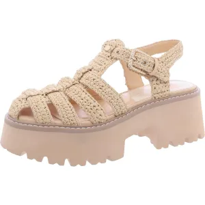 Lasly Womens Ankle Strap Lug Sole Fisherman Sandals