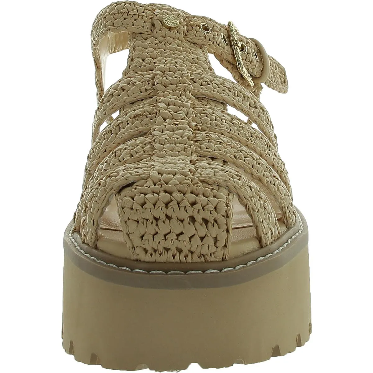 Lasly Womens Ankle Strap Lug Sole Fisherman Sandals