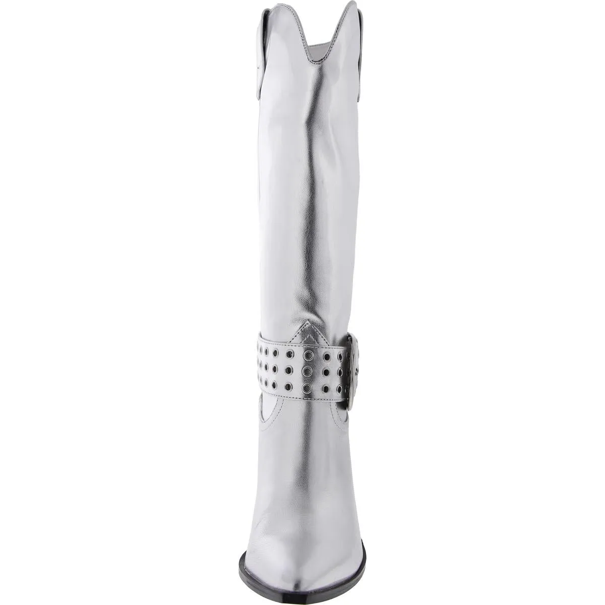 Lennon Womens Faux Leather Pointed Toe Knee-High Boots